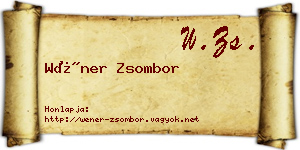 Wéner Zsombor névjegykártya