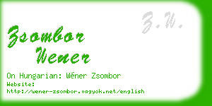 zsombor wener business card